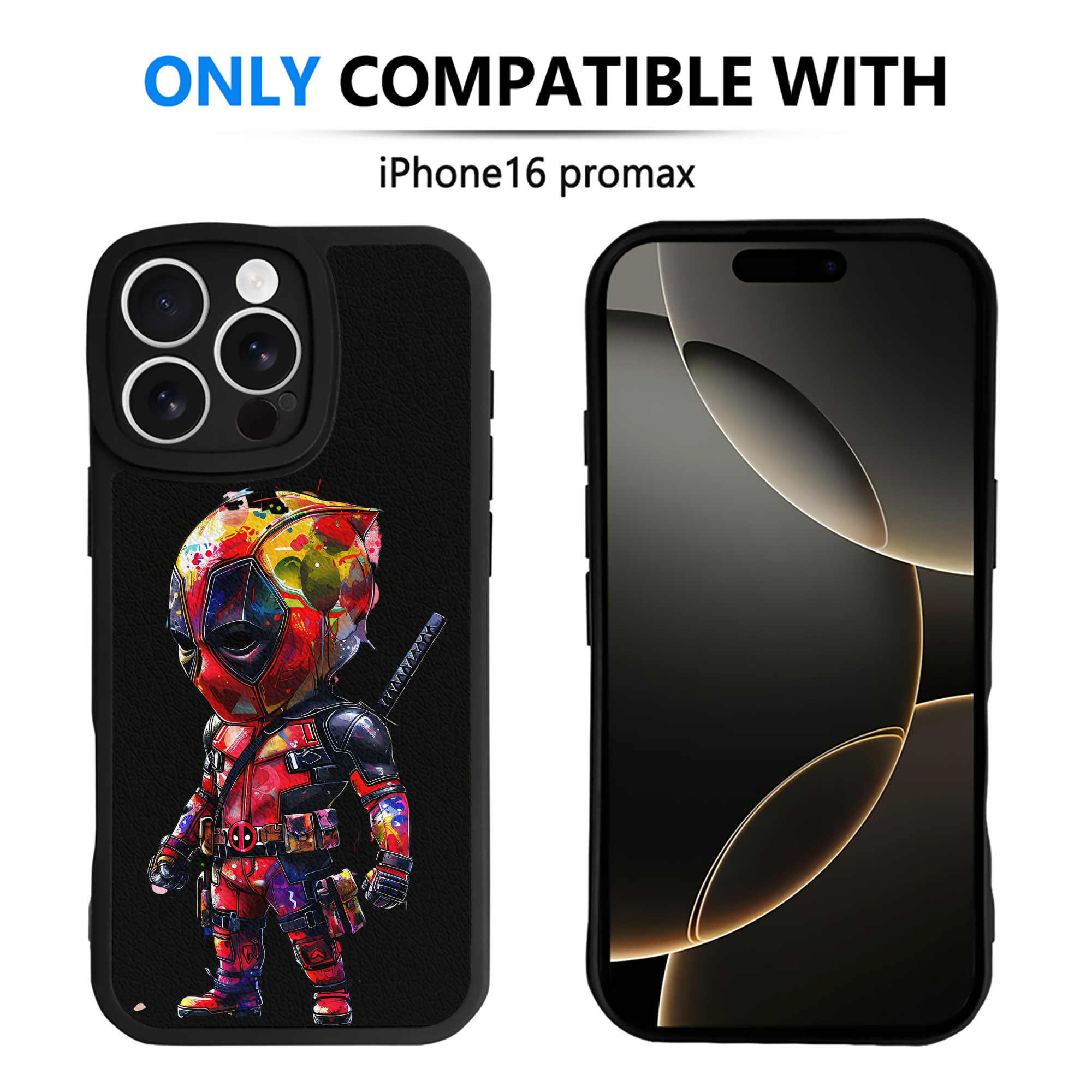 （画像用） Deadpool デッドプール 【iPhone 16シリーズ対応】シリコンスマホケース（レザー調） 材質：シリコン